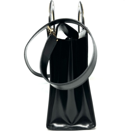 Celine 2-Way Black Leather Smooth Crossbody Top Handle Bag - Picture 10 of 15